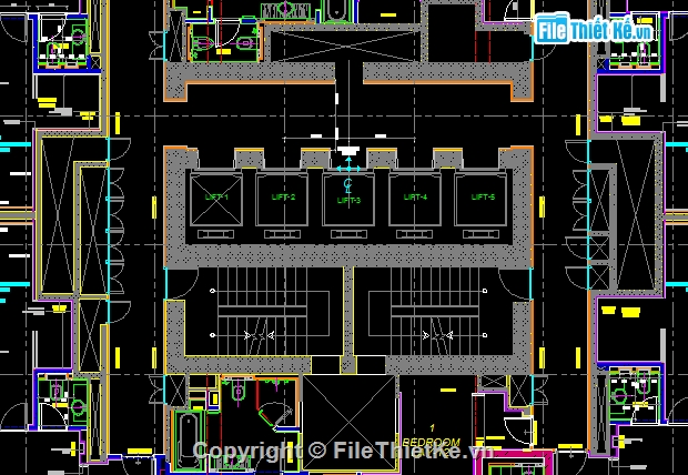 khách sạn,bản vẽ khách sạn,Bản vẽ autocad